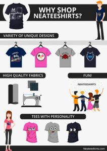 t shirt shop infographic