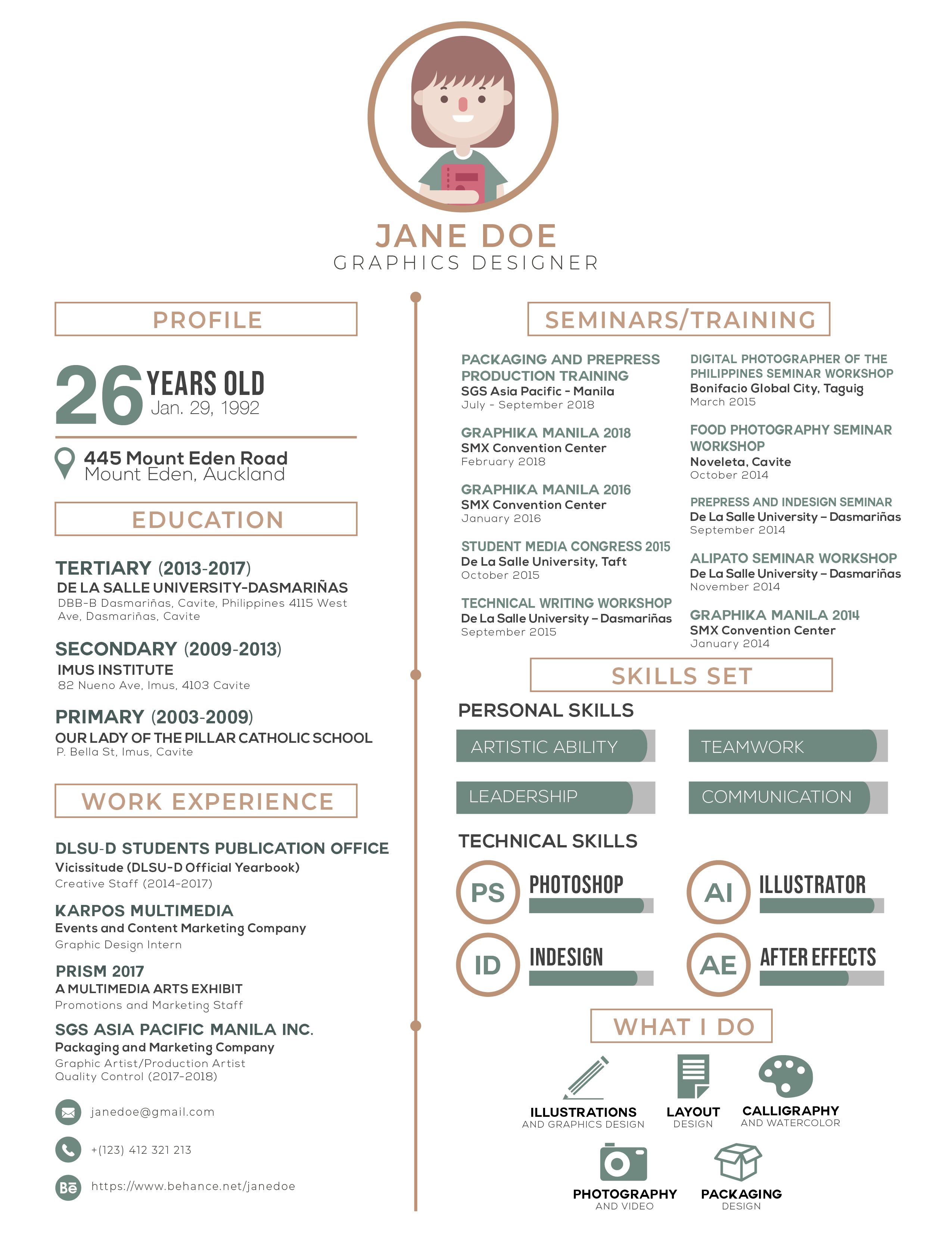 example of infographic resume technology