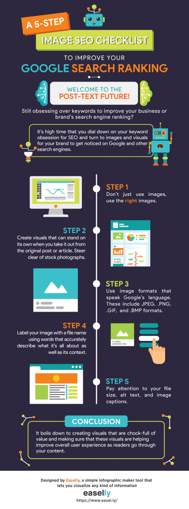 Image Seo Checklist - Simple Infographic Maker Tool By Easelly