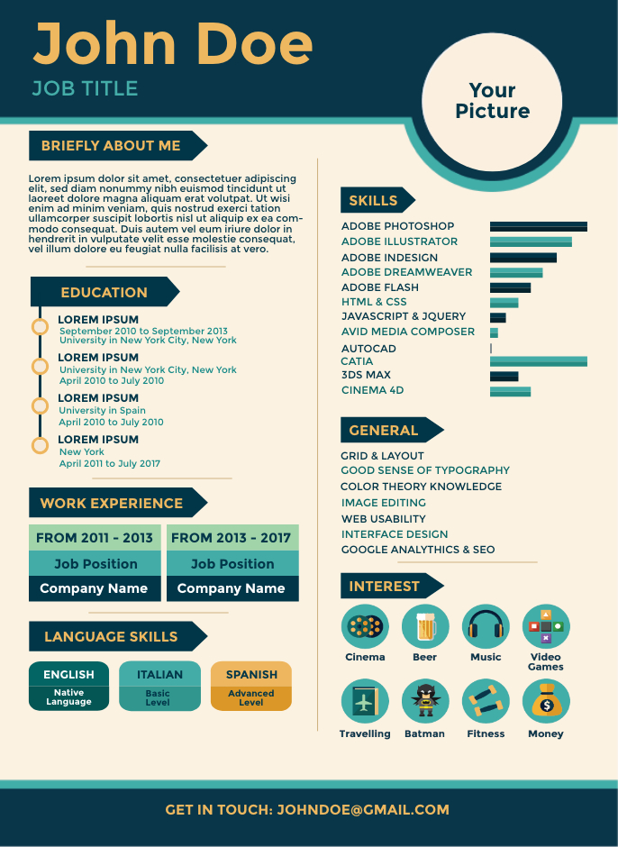 infographic cv template download
