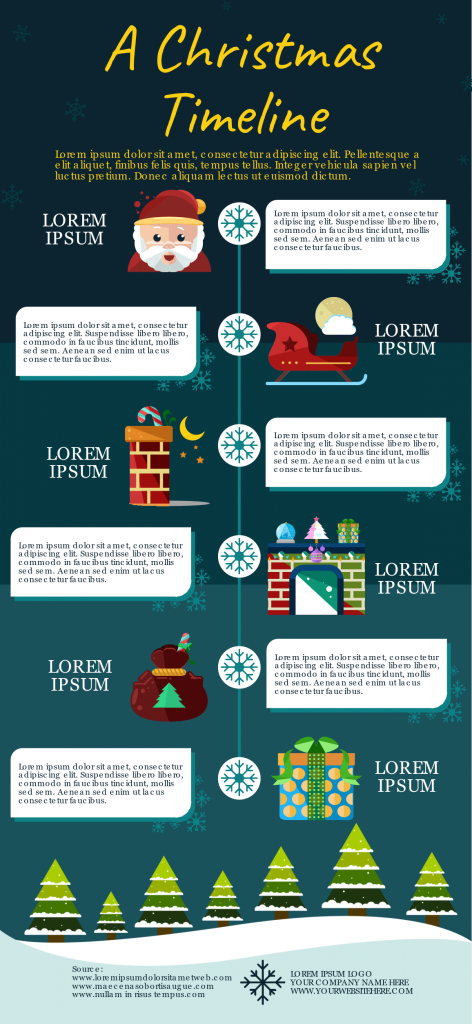 Holiday timeline infographic template - Simple Infographic Maker Tool by Easelly