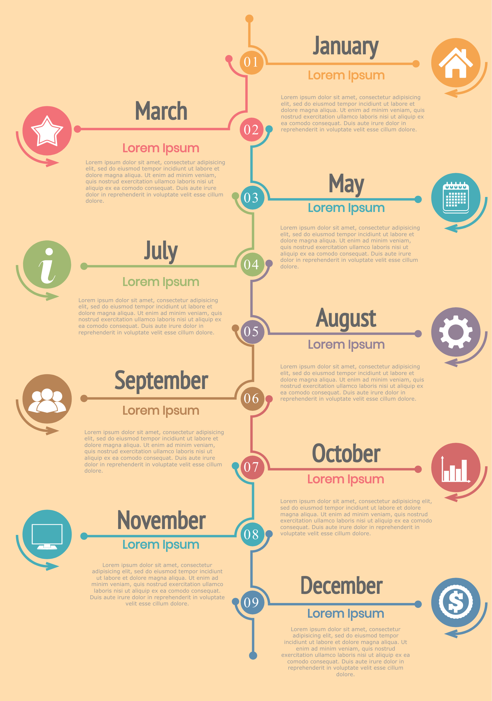timeline infographic template microsoft
