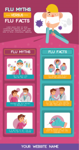 Flu Myths vs Facts Infographic Template