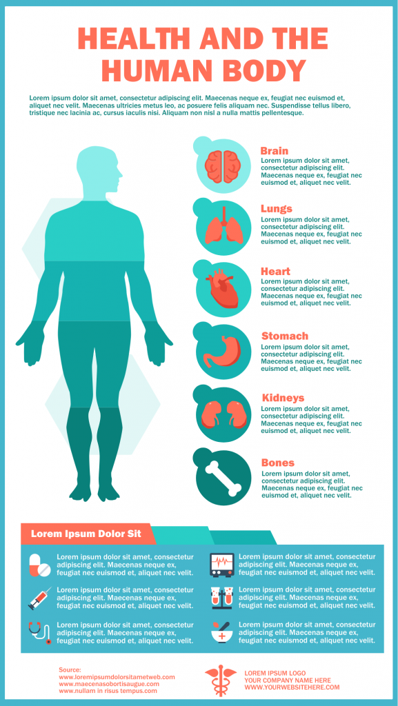 Health And The Human Body Infographic Template - Simple Infographic ...