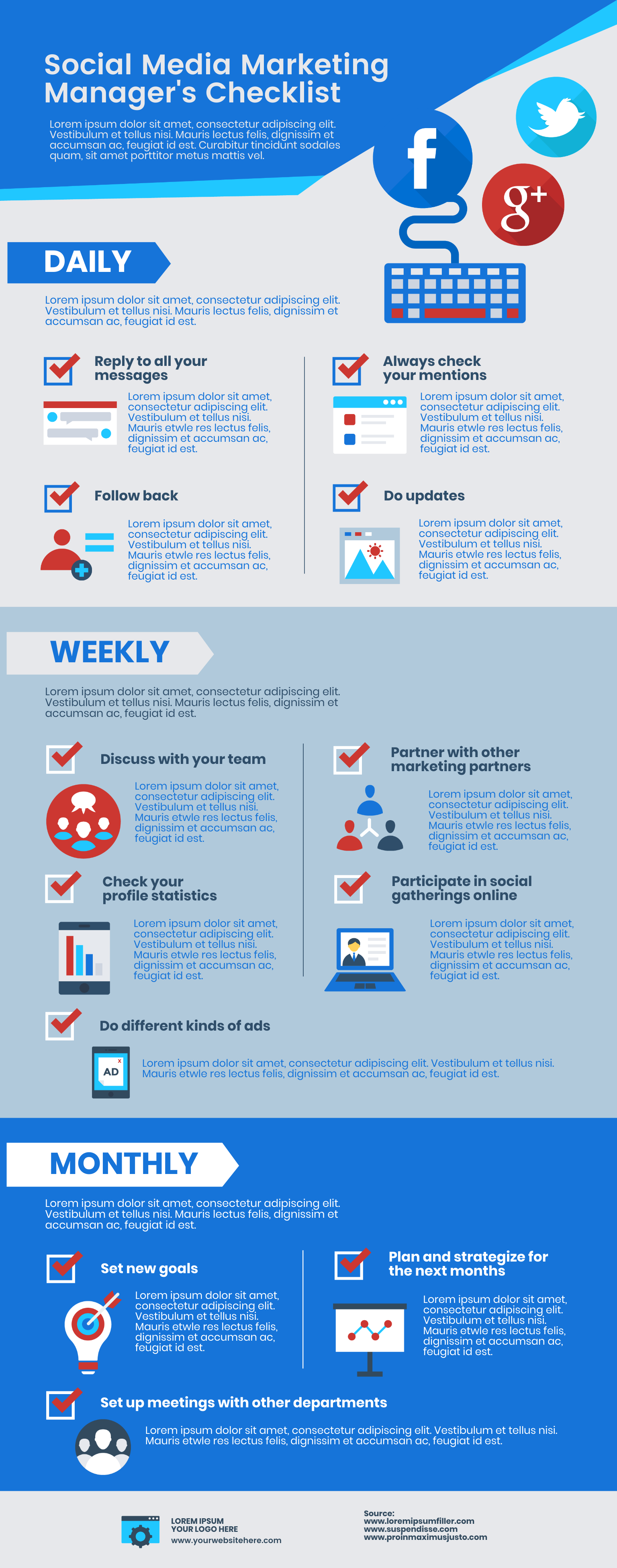Social media marketing infographic template