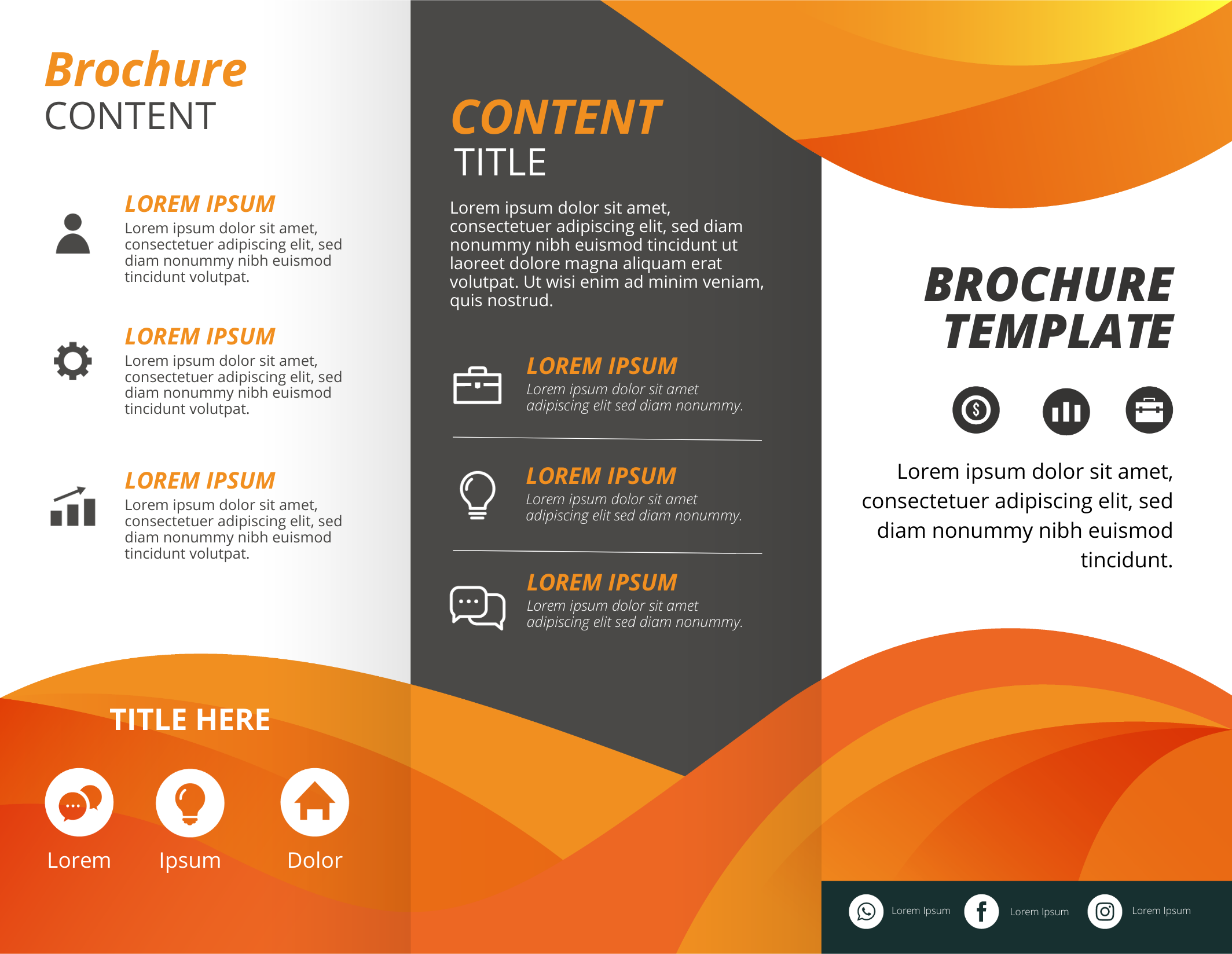 Brochure infographic template