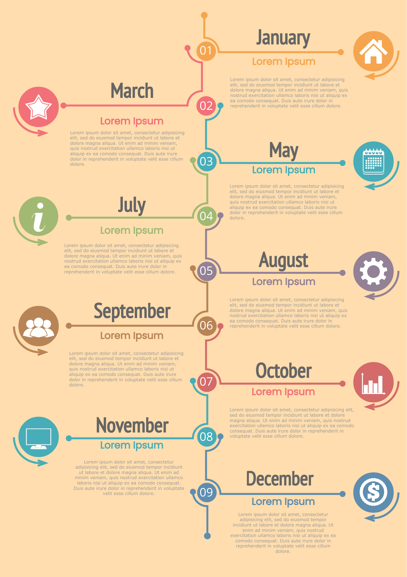 infographic timeline documents